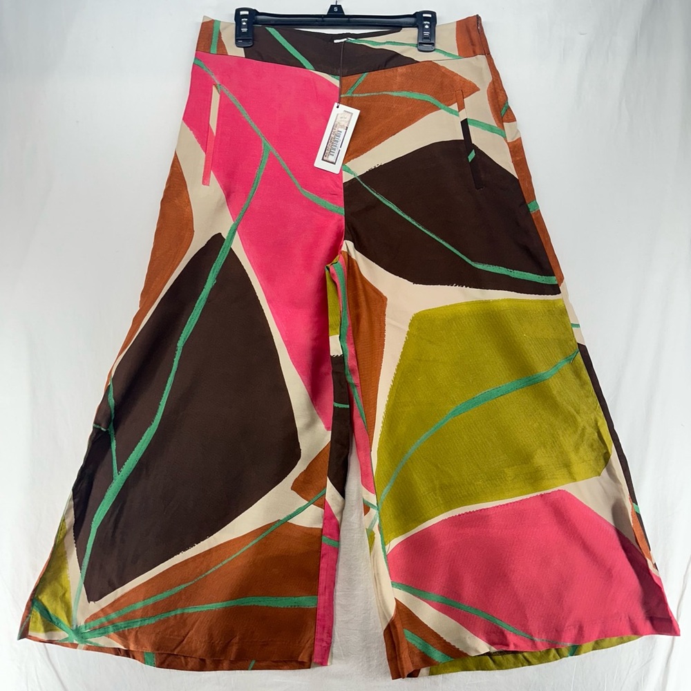 Maliparmi Palazzo Wide Leg Pantalone Macro Wabisabi Pants Womens L 48‎ IT 12 US